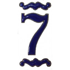Numarul 7 model albastru